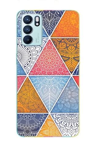 Hard Plastic 3D Printed for Oppo Reno 6 Flower Multi Colour for Girls ...