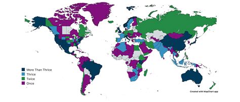 Maps of countries I’ve visited in my dreams (based on how many times I’ve dreamt about them and ...
