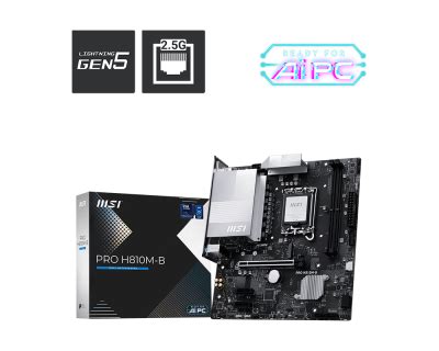 PRO H810M-B | PRO Series Motherboards｜Best Motherboard for AI PC｜MSI