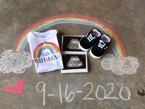 Rainbow baby pregnancy announcement editable handpicked by heaven ...