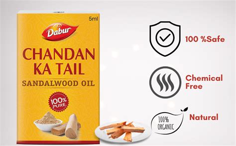 Buy Dabur Sandalwood Edible Oil - Chandan Ka Tail - Size : 5 ml Online ...