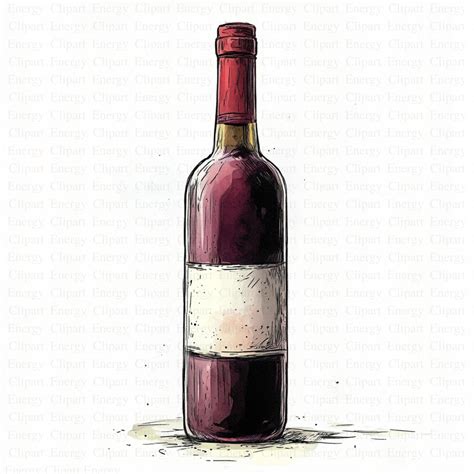 Wine Bottle Clipart | 5 High Quality Jpg's | Digital Download | Wine ...