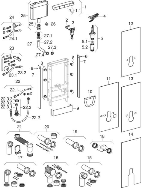 Spare parts for: Geberit Monolith sanitary modules for floor-standing ...