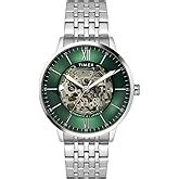 TIMEX Analog Watch for Man with Black Round Dial & Black Stainless ...