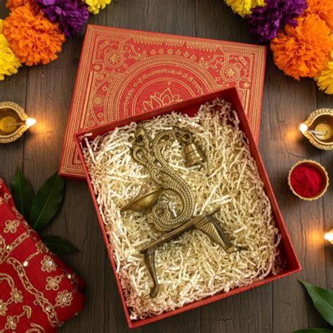 Traditional Indian Brass Diya 9 inch | 590 g – ServDharm