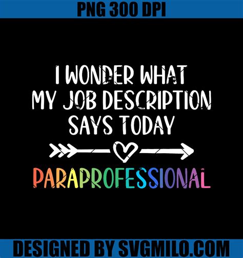Job Description PNG, Paraprofessional PNG