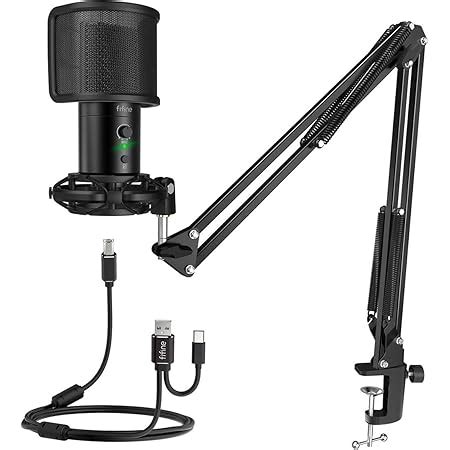 FIFINE T669 Condenser USB Microphone Kit with Adjustable Scissor Arm ...