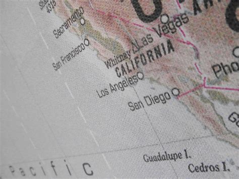 us west coast map with cities