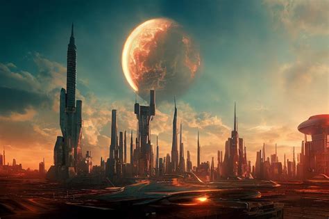 Futuristic city on another planet Photos - Download Free High-Quality ...