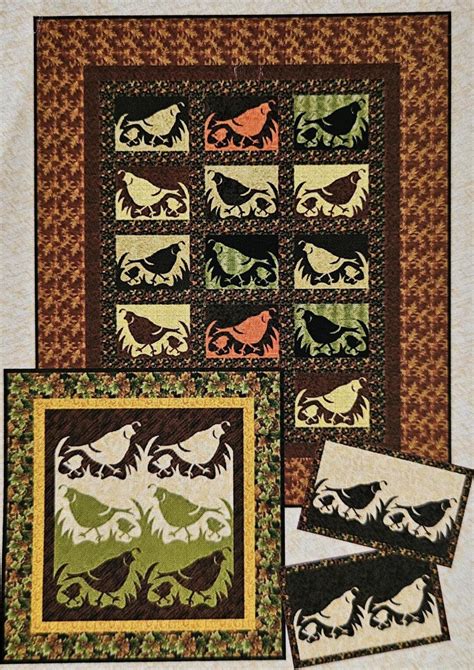 Pattern - Covey of Quail Quilt/throw/placemats Pattern, Physical ...