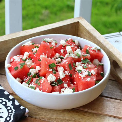 Watermelon Feta Mint Salad