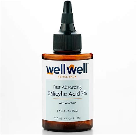 wellwell Salicylic Acid 2% Serum, 120ml | Treats Active Acne ...