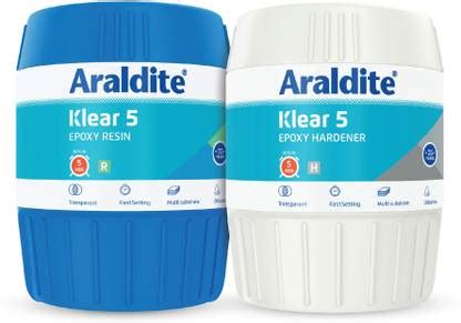 Araldite Klear 5, 450g (R & H 225 g), Fast Setting Transparent Epoxy ...