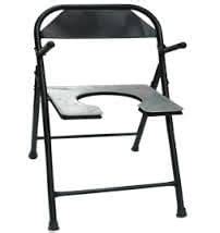 JALARAM MS Large Commode Chair - Black (Size: Large) : Amazon.in ...