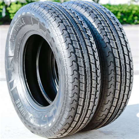 Roundrule ST Hikee Pair of 2 Trailer Tires - Size 205/75R15 Load E 10 ...