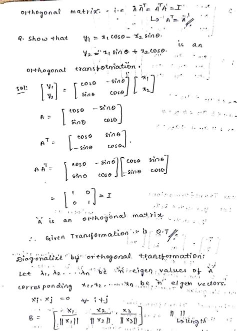 Image result for Orthogonal Transformation Matrix Diagonalization