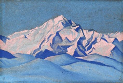 Himalaya (1945) - Nicholas Roerich Painting – Landscape Art by Nicholas ...