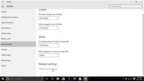 Image result for Windows Power Options Settings