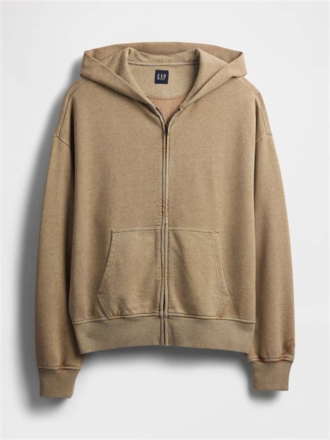 Heavyweight French Terry Oversized Zip Hoodie | Gap
