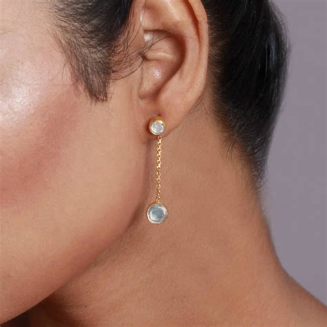 Buy Silver Gold plated Dangler in White Stone Online - Unniyarcha ...