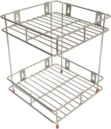 WAYMORE Cutlery Kitchen Rack Steel 2-Tier Rack Multipurpose Storage ...