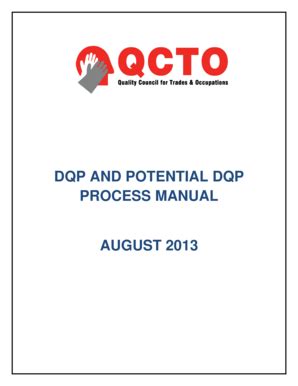Fillable Online abeeda DQP AND POTENTIAL DQP PROCESS MANUAL AUGUST 2013 ...