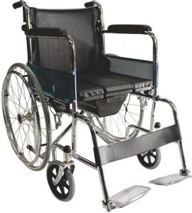 EASYCARE Foldable Standard Steel Commode Wheelchair (Fixed, PVC ...