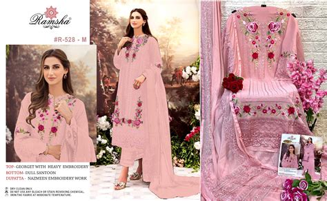 528M Ramsha Pakistani Salwar Suits – Heriska
