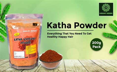 KRIDAY HERBS Pure and 100% Natural Katha Powder for Pan, Acacia Catechu ...