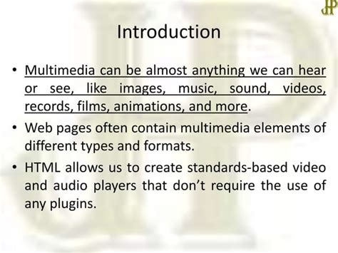 Image result for HTML Multimedia