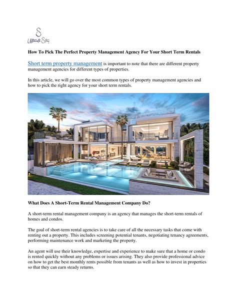 PPT - How To Pick The Perfect Property Management Agency For Your Short ...