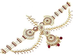 Buy TOF Traditional Rajasthani Gold Plated Bridal Dulhan Heavy ...