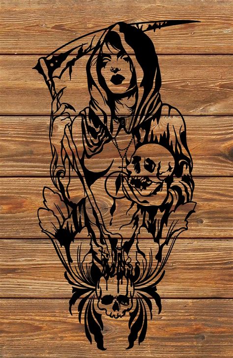 Female grim reaper tattoo - consultingkool