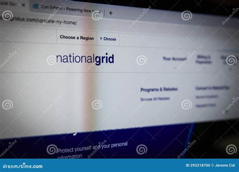 NEW YORK, USA - SEPTEMBER 18, 2023: Selective Blur on the National Grid ...
