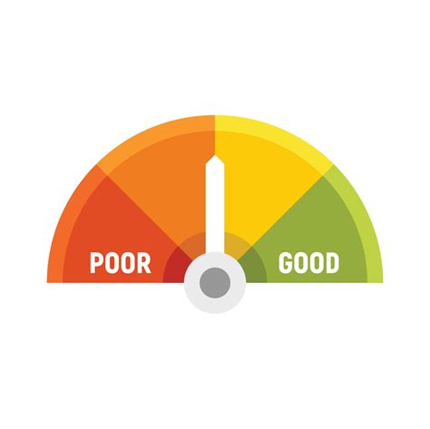 Medium credit score icon flat isolated vector 15061676 Vector Art at ...