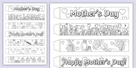 Mother's Day Colouring Paper Chains
