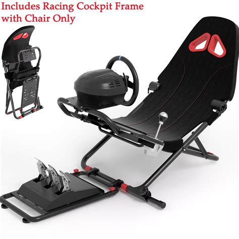 Racing Simulator Cockpit with Chair, Foldable Simulator Cockpit with ...