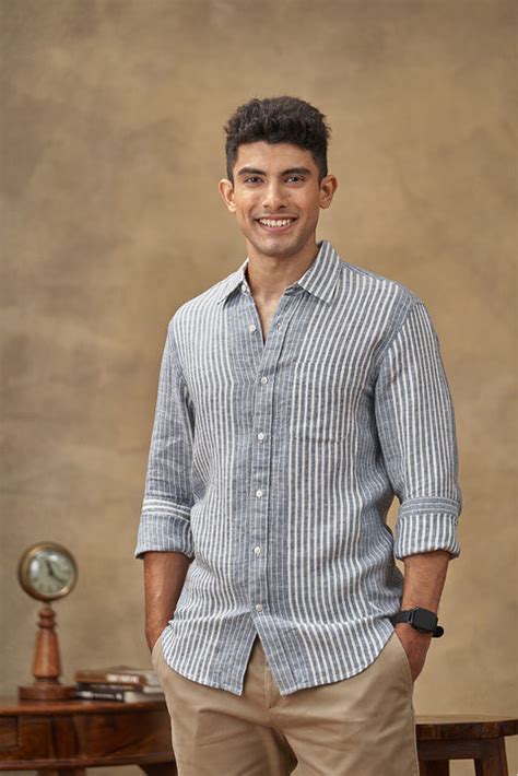 Engineer Stripes In Linen – Pink Supply