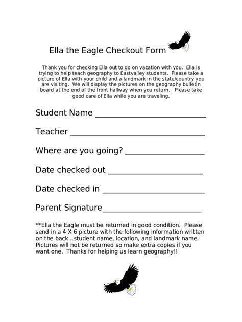 the Eagle Checkout Doc Template | pdfFiller