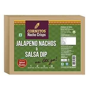 Cornitos Jalapeno Nachos and Salsa Dip Tray 70g, Pack of 6, x 70 g ...