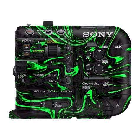 Green Liquid Pattern Sony FX6 Camera Skin