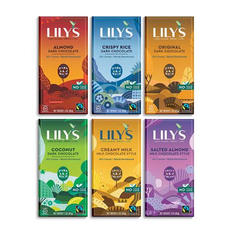 Lilys Chocolate Variety 6 Pack Made With Stevia No Added | Desertcart INDIA