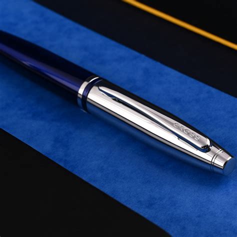 Cross Calais Chrome & Blue Lacquer Ball Pen | Shop Online | Cross – Makoba