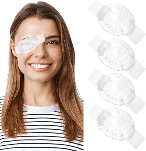 COMNICO 4pcs Eye Shield, Clear Adjustable Medical Eye Patch After ...