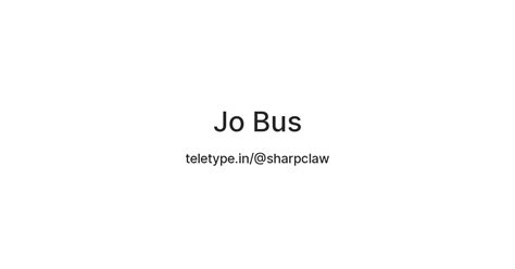 Jo Bus — Teletype