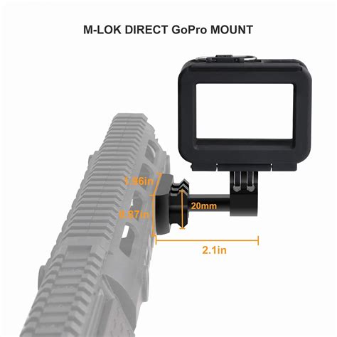 Buy Xaegistac Mlok GoPro Mount, 2 in 1 Side Gun Rail Mount for GoPro ...