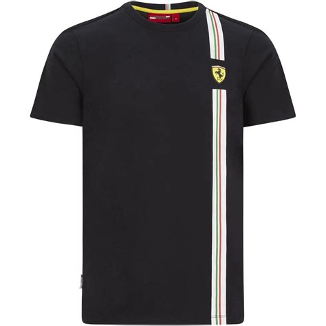 Buy Scuderia Ferrari F1 Mens Italian Flag T-Shirt BlackRed Online in ...