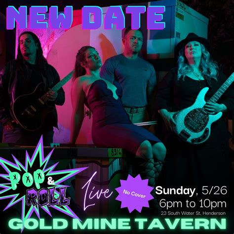 Pop & Roll Live at the Gold Mine, Gold Mine Tavern, Henderson, 27 May ...