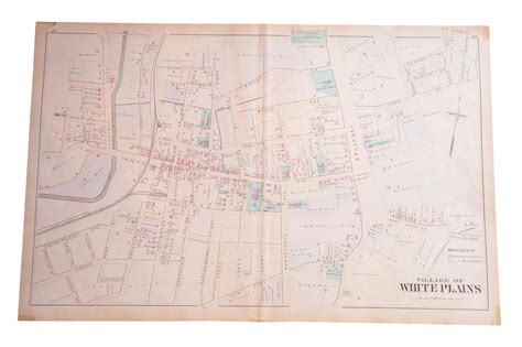 Antique Village of White Plains, NY Map | Chairish