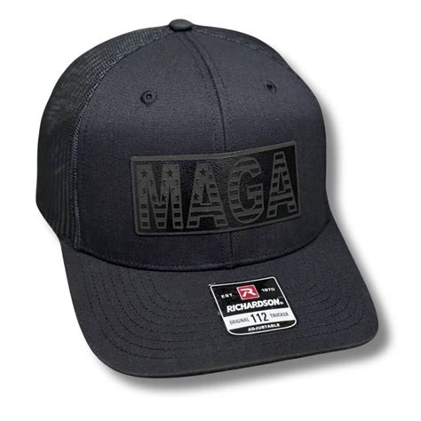 Dark MAGA Blackout Patch Hat - Etsy